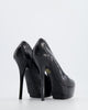 Gucci Black Patent Croc Embossed Platform Heels Size EU 36 - sneakerhypesusa