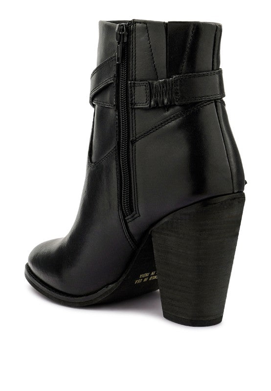 CAT-TRACK Leather Heeled Ankle Boots sneakerhypesusa