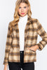 Load image into Gallery viewer, Notched Collar Plaid Jacket sneakerhypesusa