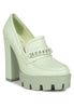 Corinne Chain Embellished Chunky Loafers - sneakerhypesusa