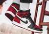 Custom Air Jordan 1 Bred Toe Sneakers - sneakerhypesusa