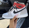 Custom Air Jordan 1 Grey Sneakers - sneakerhypesusa