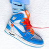 Custom Air Jordan 1 OFF-White Blue Sneakers - sneakerhypesusa