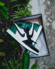 Custom Air Jordan 1 Pine Green Sneakers - sneakerhypesusa