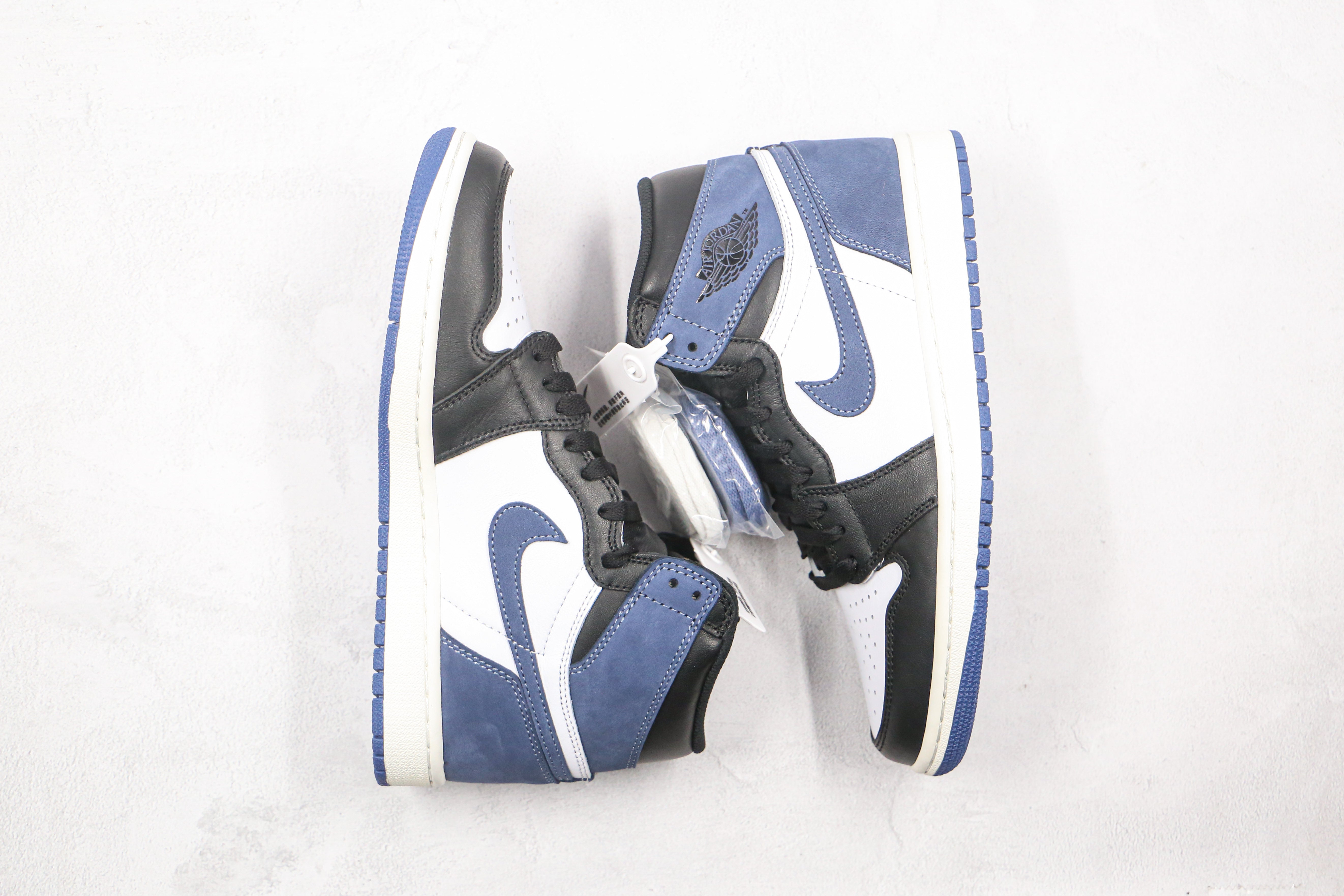 Custom BLUE BLACK Jordan 1 High Q ( Customs And Box ), Jordan 1 Sneakers Active sneakerhypesusa