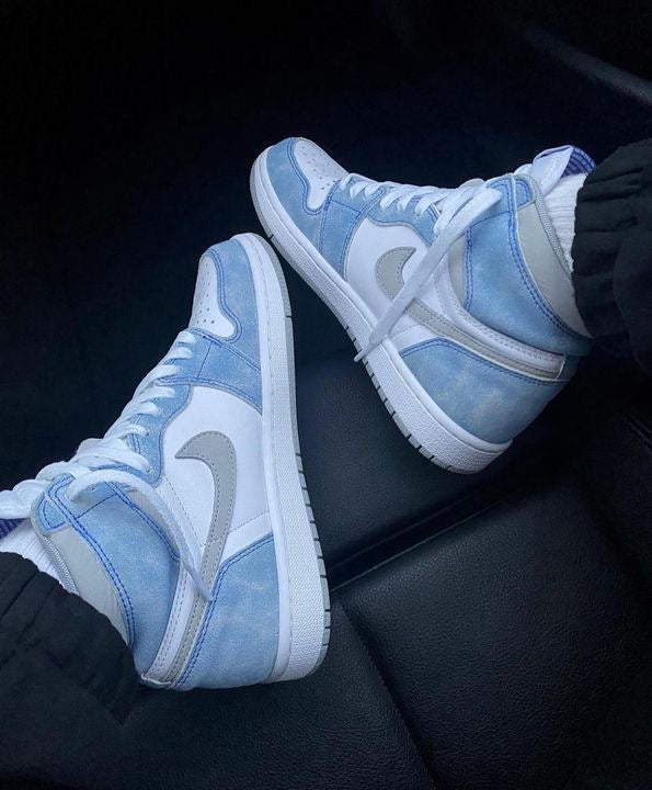 Custom Blue White Jordan 1 High Q sneakerhypesusa