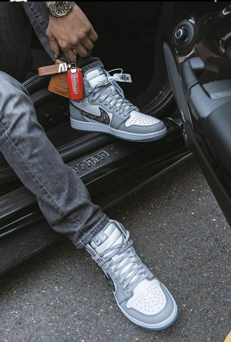 Custom Blue White Jordan 1 High Q sneakerhypesusa