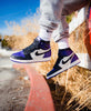 Custom Jordan 1 High Q AJ1 Purple Toe Sneakerhypes sneakerhypesusa