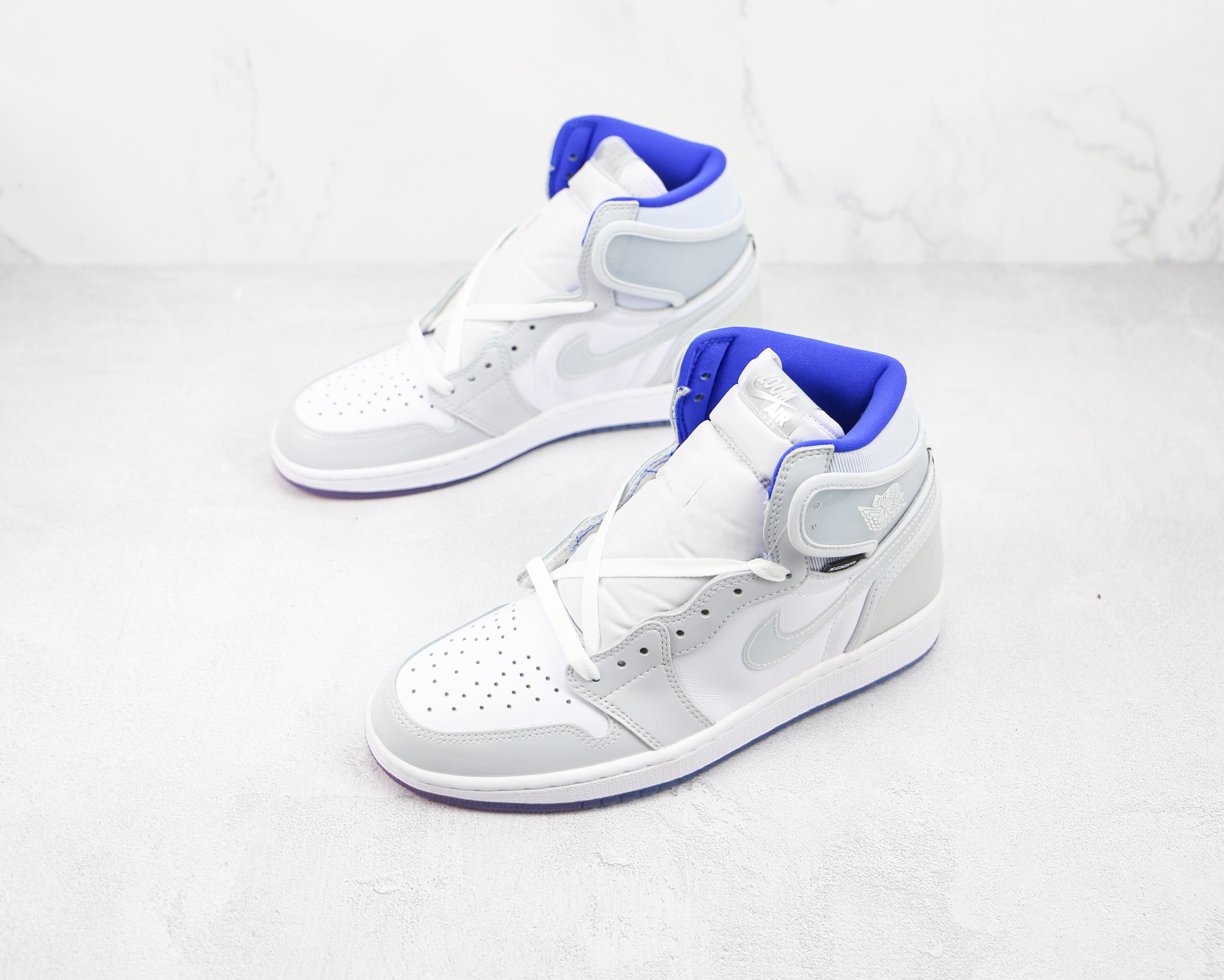 Custom White Jordan 1 High Q ( Customs And Box ), Jordan 1 Sneakers Active sneakerhypesusa