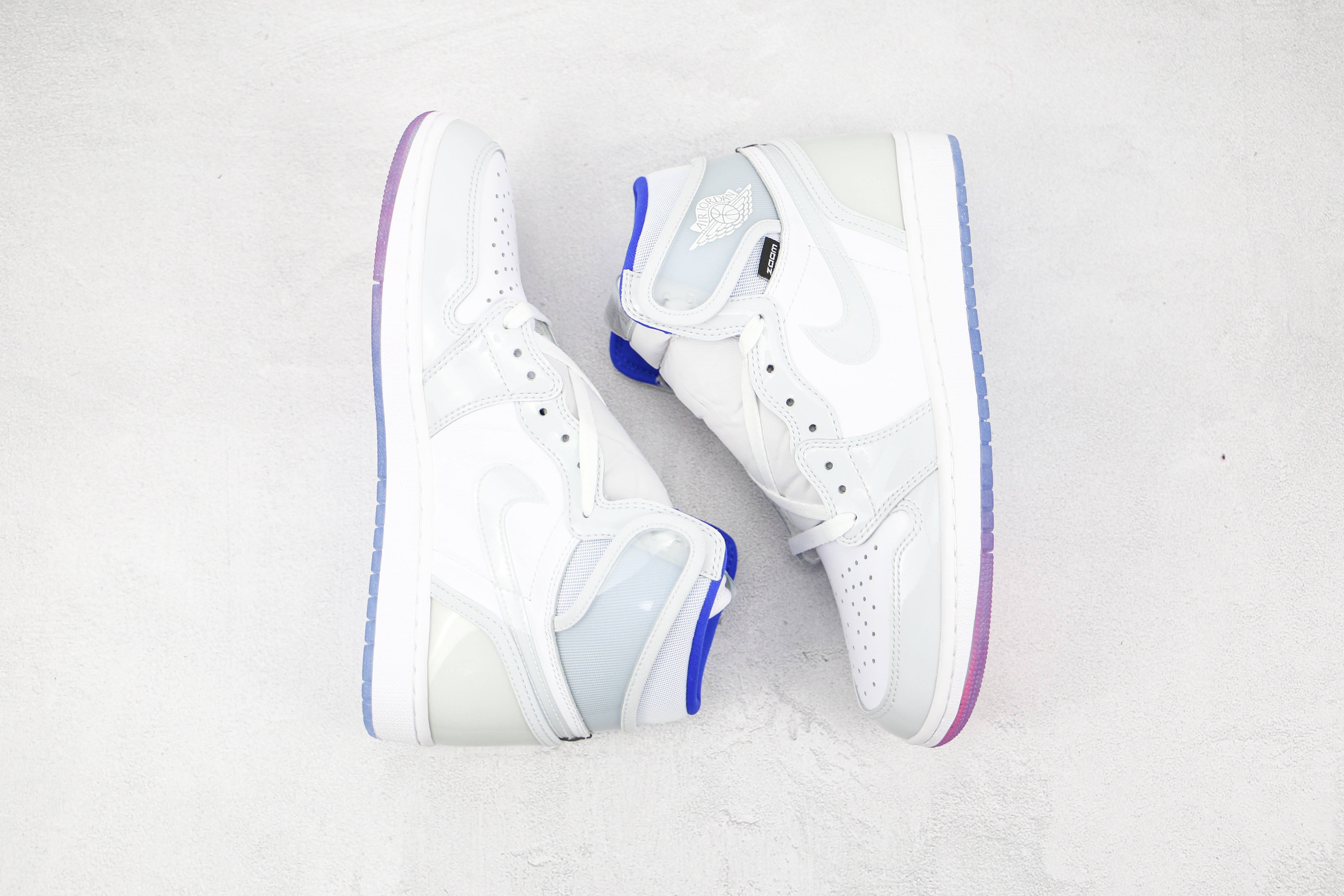 Custom White Jordan 1 High Q ( Customs And Box ), Jordan 1 Sneakers Active sneakerhypesusa