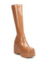 Dirty Dance Patent High Platfrom Calf Boots sneakerhypesusa