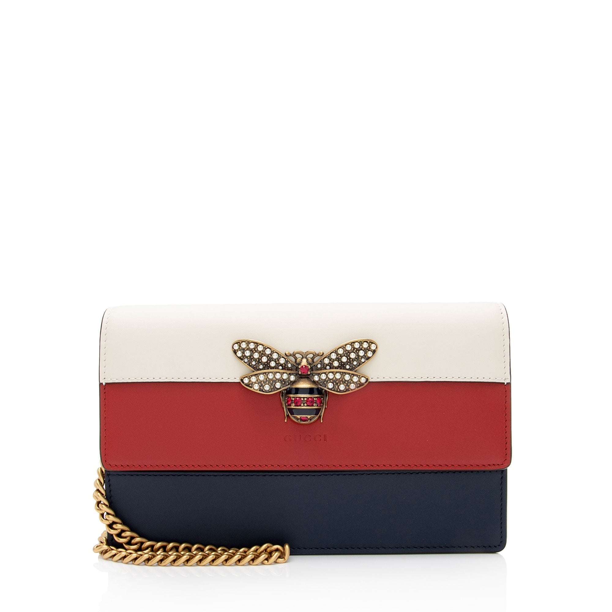 Gucci Calfskin Queen Margaret Wallet on Chain Bag