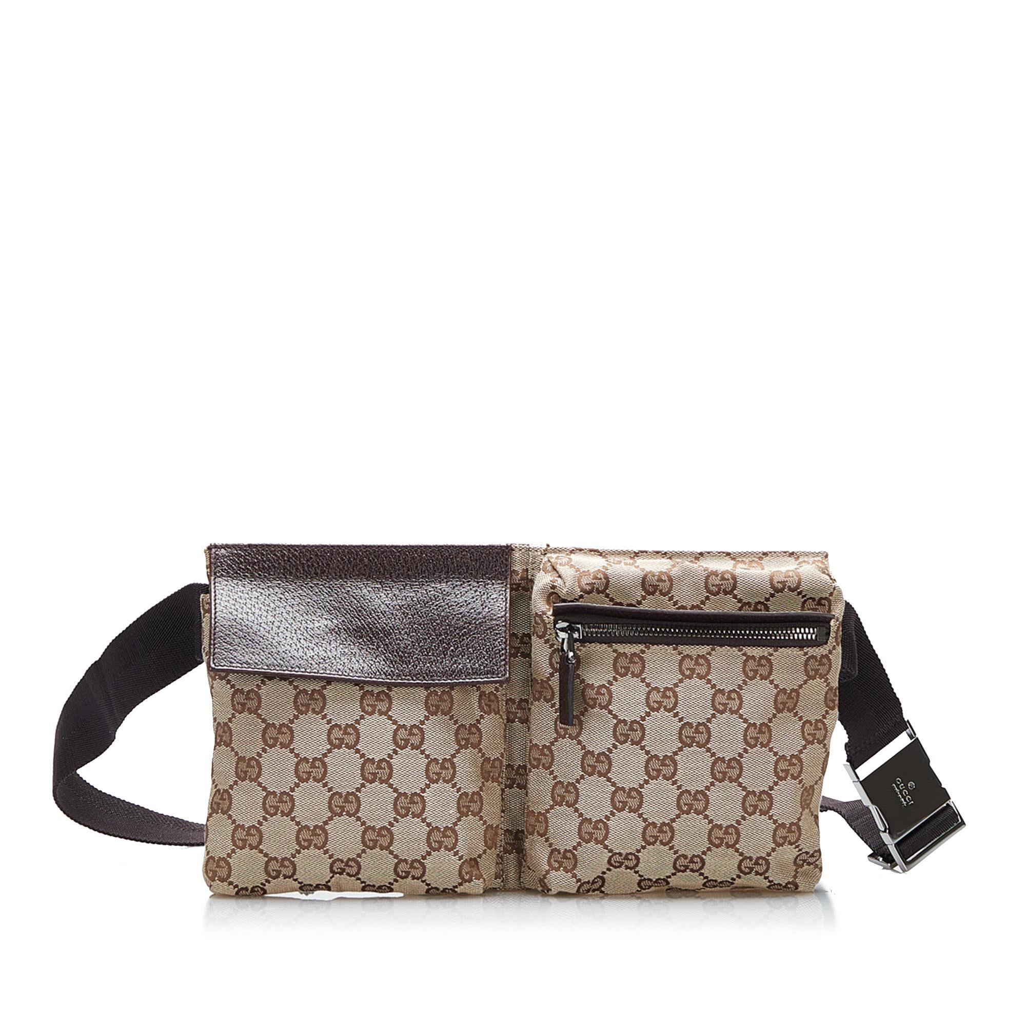 Gucci GG Canvas Twin Pocket Belt Bag