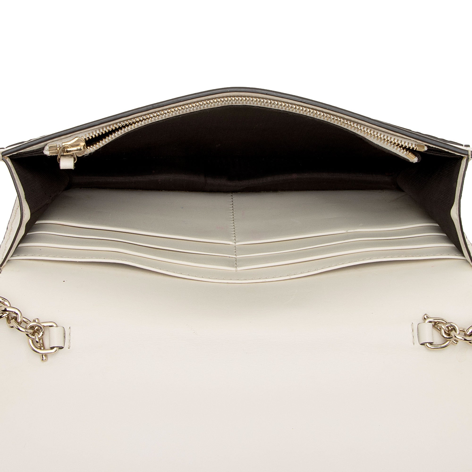 Gucci Guccissima Leather Signature Bow Mini Wallet On Chain Bag