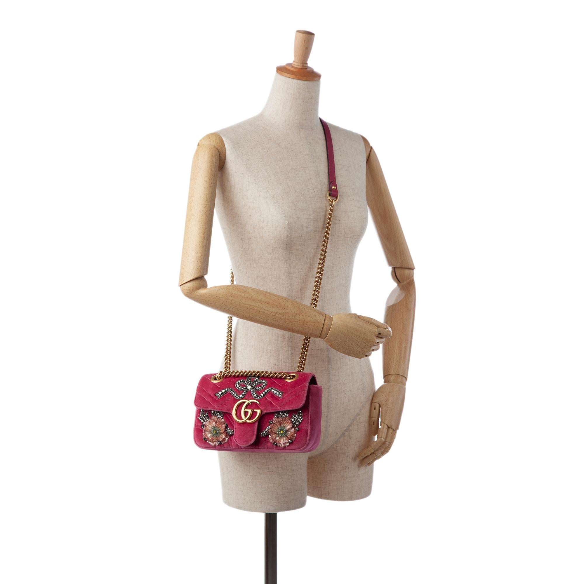 Gucci Mini GG Marmont Embellished Crossbody Bag