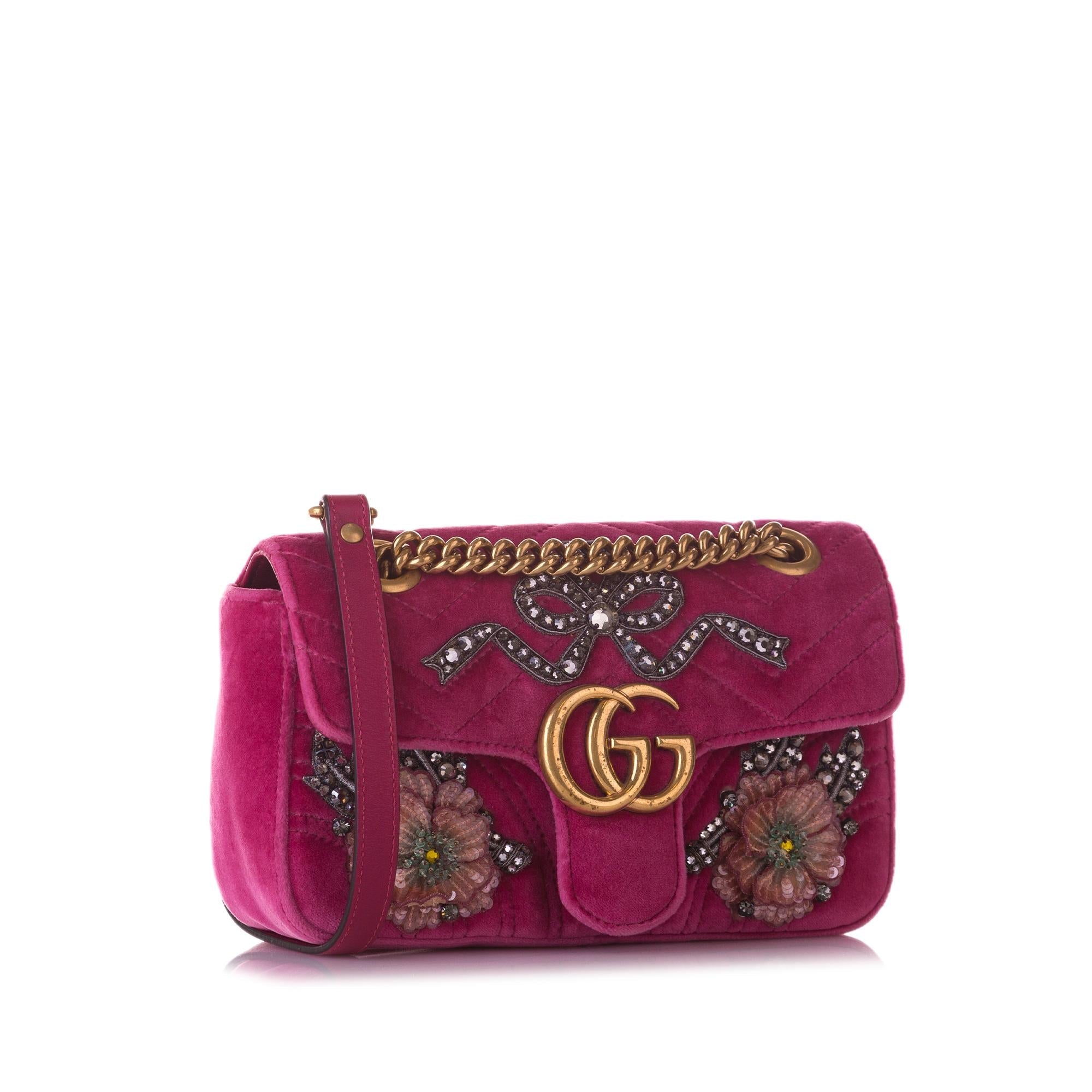 Gucci Mini GG Marmont Embellished Crossbody Bag