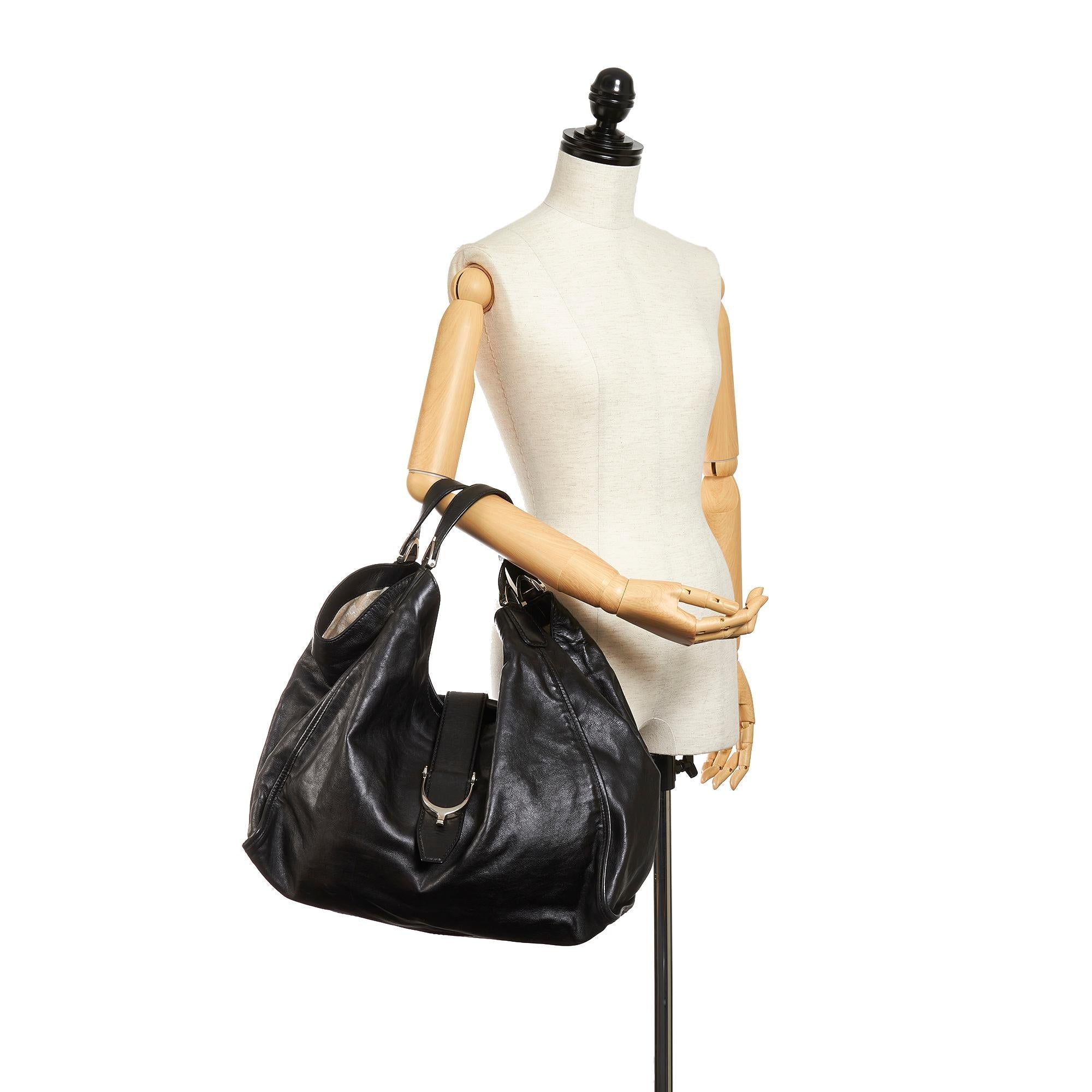 Gucci Soft Stirrup Leather Tote Bag