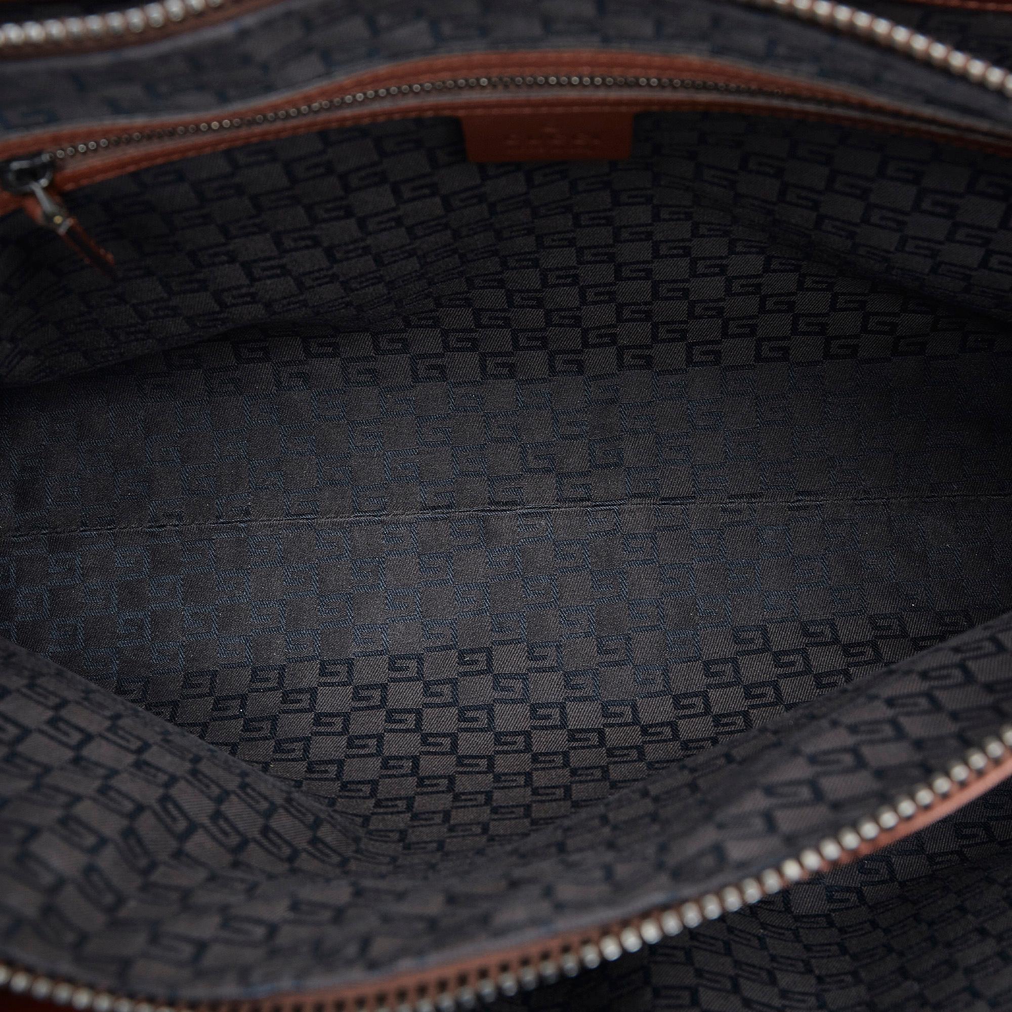 Gucci Whipstitch Wood Handle Handbag