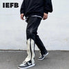 IEFB Streetwear Hip Hop Men's Causal Pants Side Functional Side Zipper Sweatpants Men's Contrast Color Patchwork Trousers 9Y6336 sneakerhypesusa