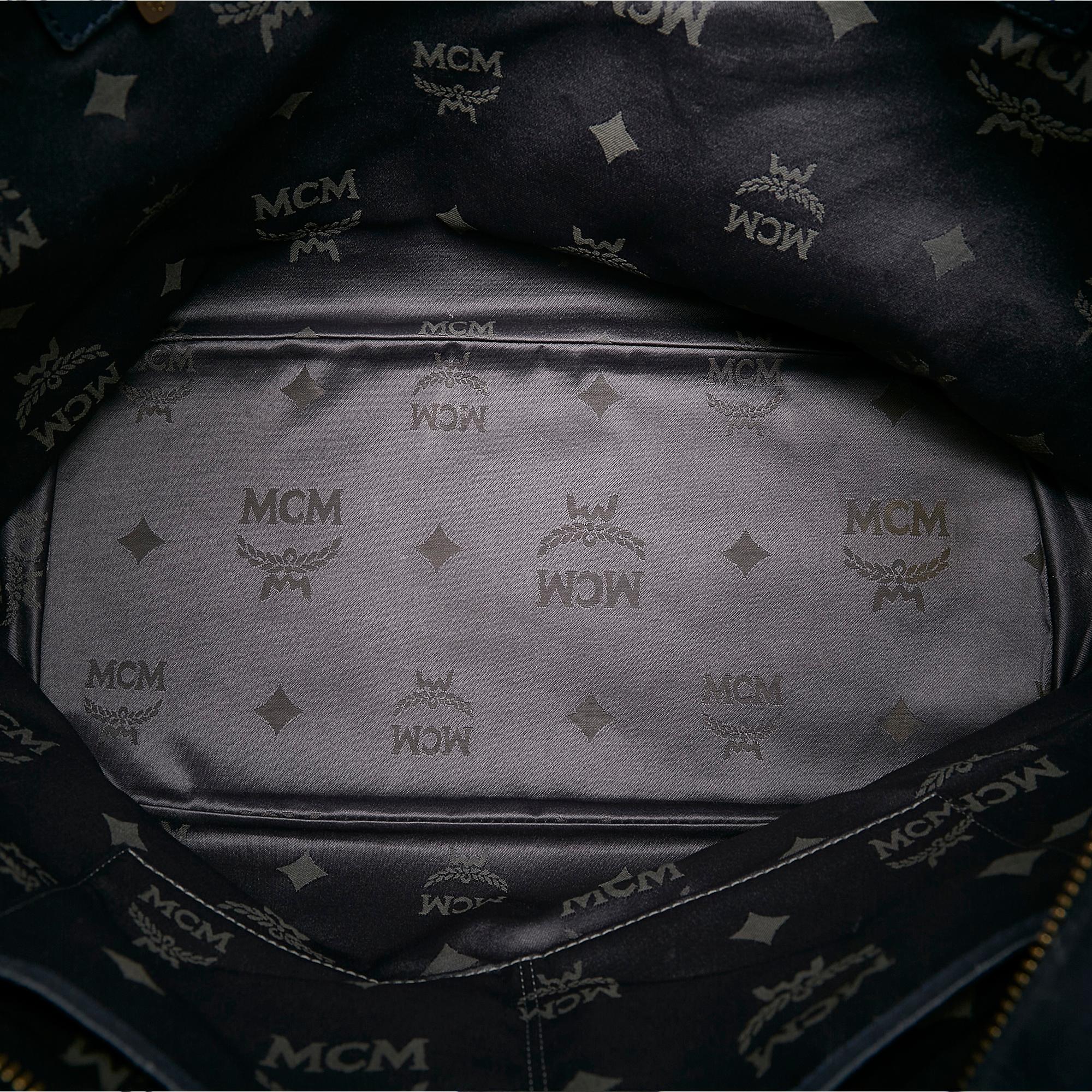 MCM Visetos Leather Tote Bag