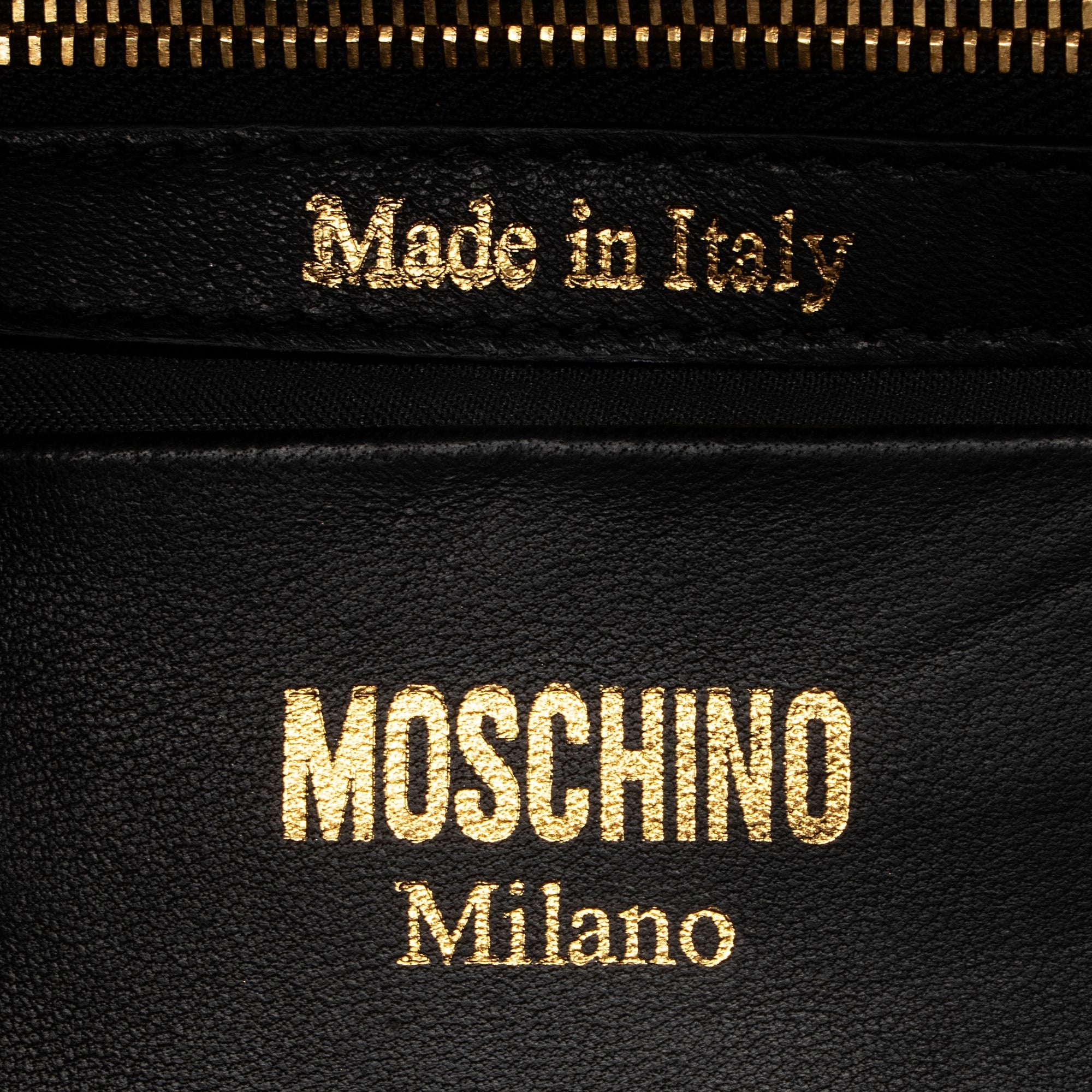 Moschino Monogram Quilted Leather M Logo Medium Chain Bag
