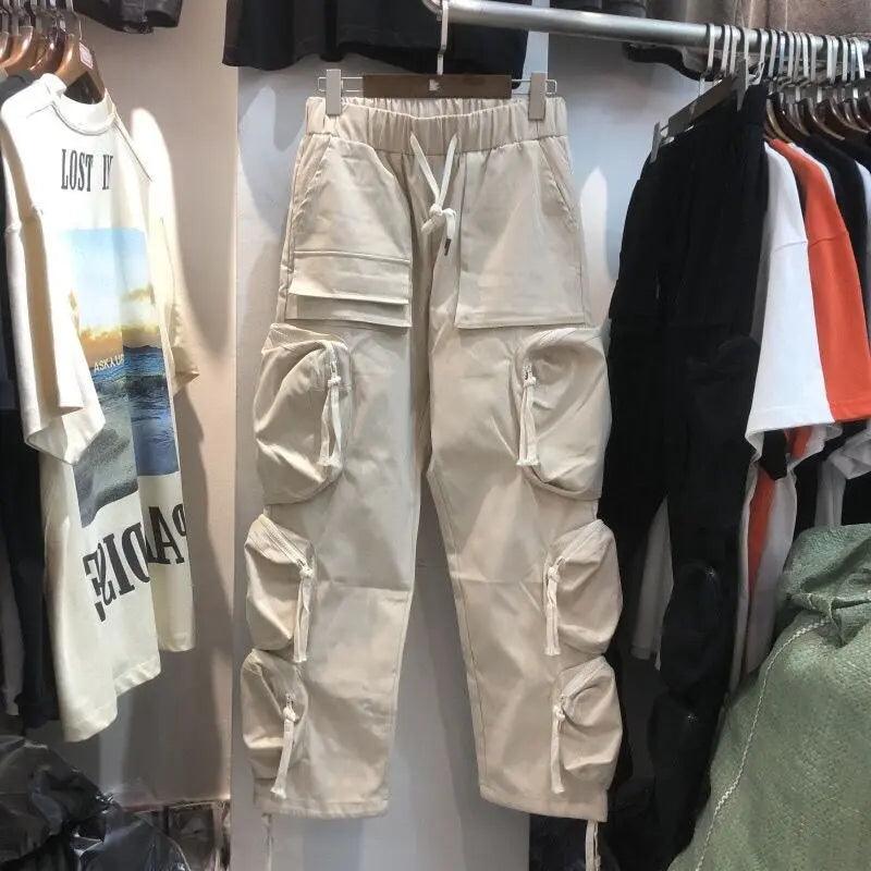 New American Fashion Multi-Pocket Streetwear Cargo Pants - sneakerhypesusa