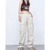 Pocket Solid Color Overalls Street Retro Jeans eprolo