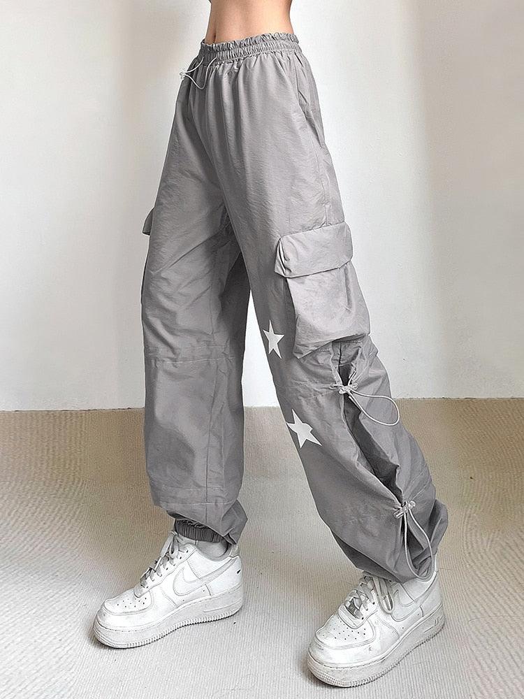 Streetwear Star Grey Cargo Pants G0393 - sneakerhypesusa