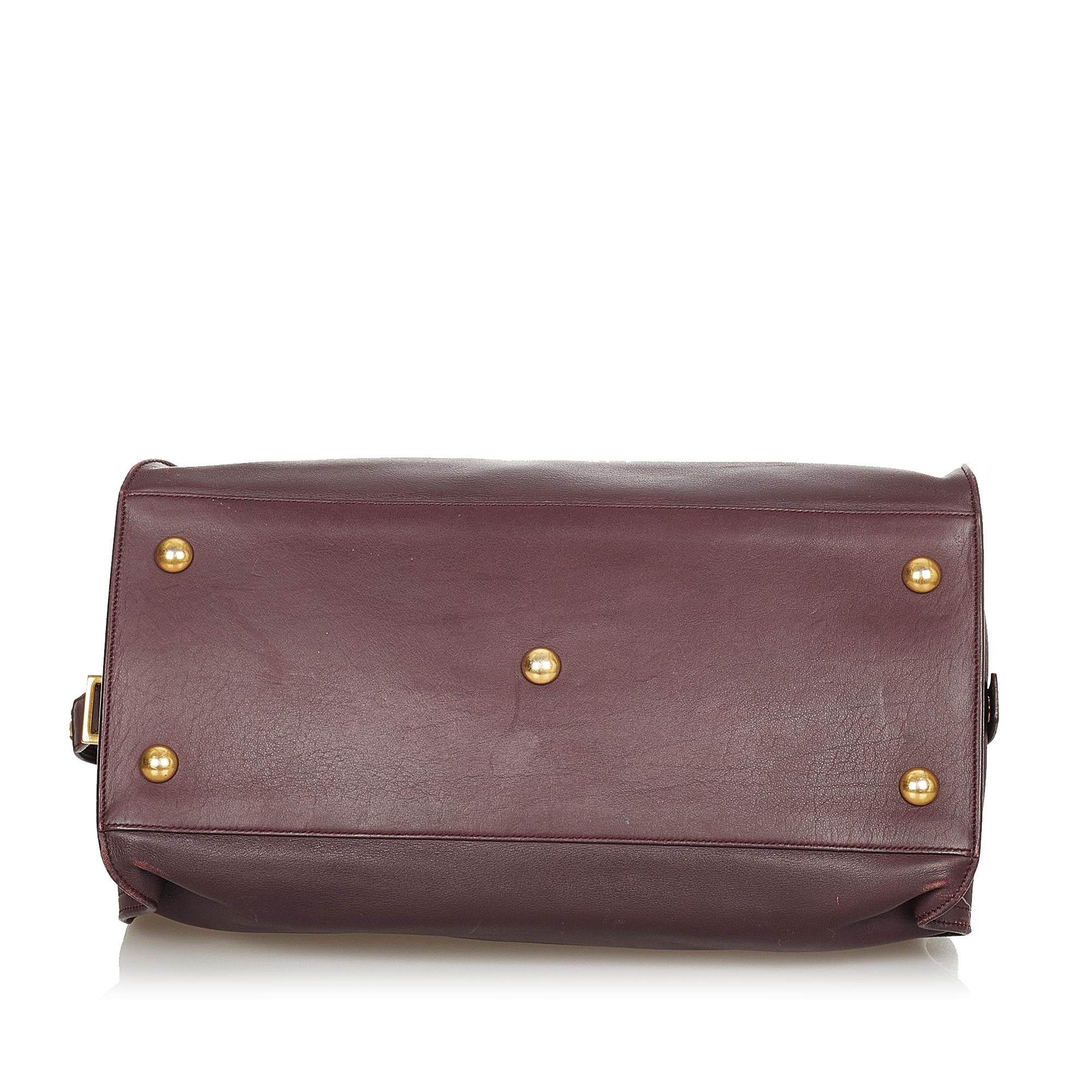Saint Laurent Cabas Chyc Leather Handbag