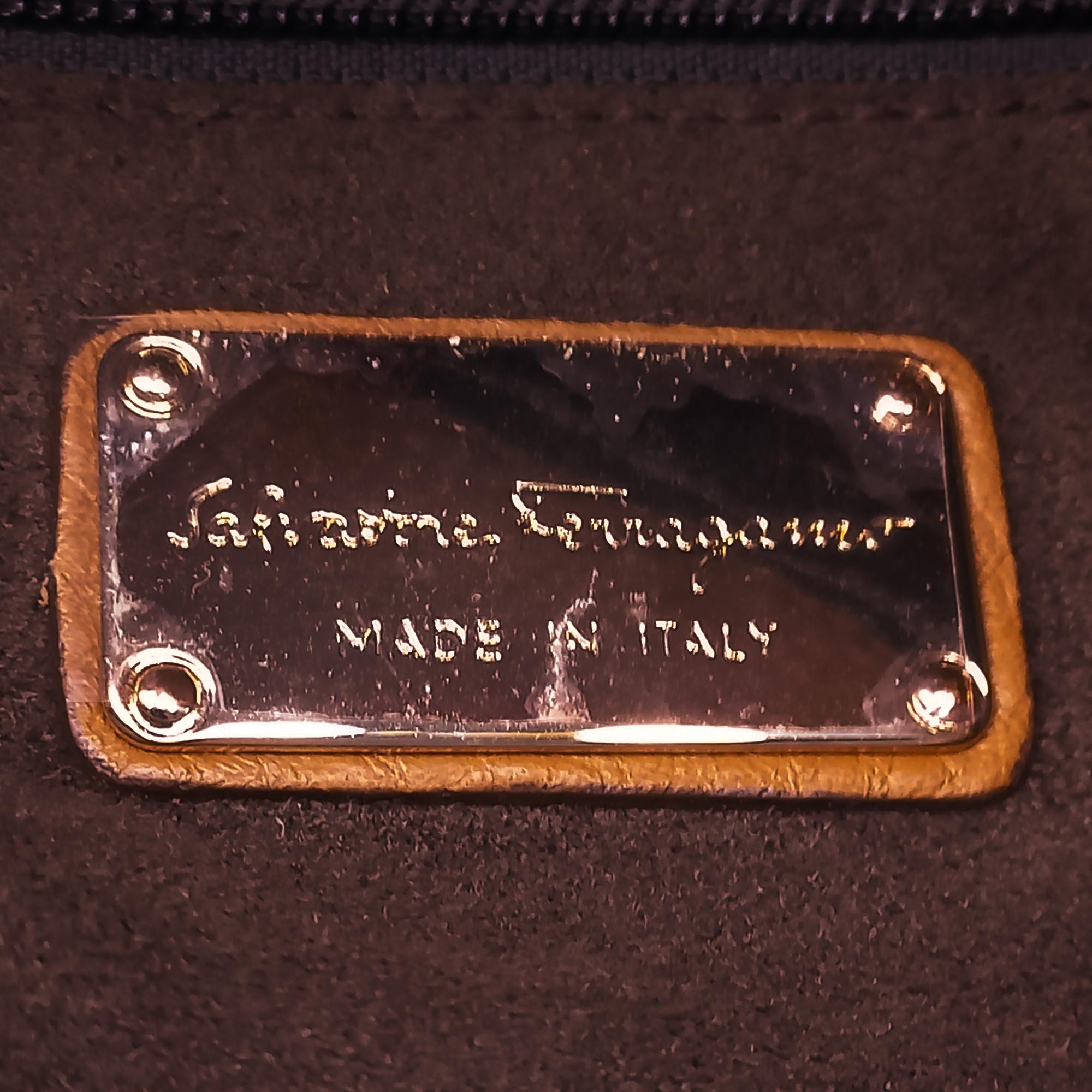 Salvatore Ferragamo Gancini Leather Tote Bag