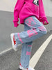 Sneakerhypes Graphic Pink Jeans Streetwear - sneakerhypesusa