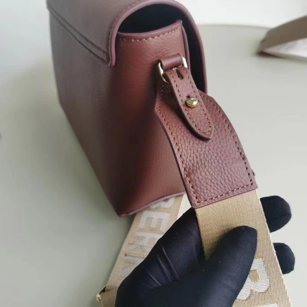 Note Medium Vintage Check & Leather Crossbody Bag with Logo Web Strap - sneakerhypesusa